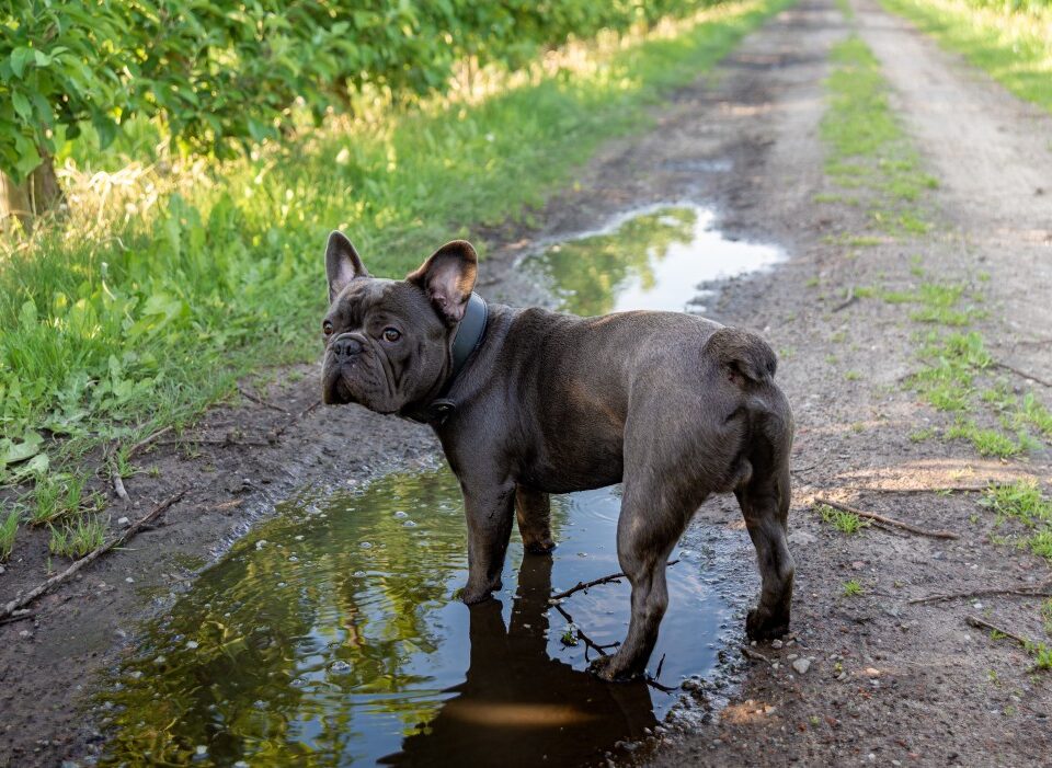 french bulldog skin turning black